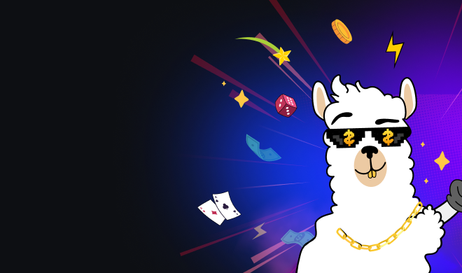 LamaBet Casino bonus di benvenuto con mascotte lama